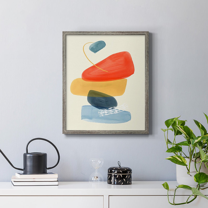 Toile encadrée de qualité supérieure «Bright Color Bundle II» - prête à être accrochée, Argent patiné, H 24 po x l 20 po