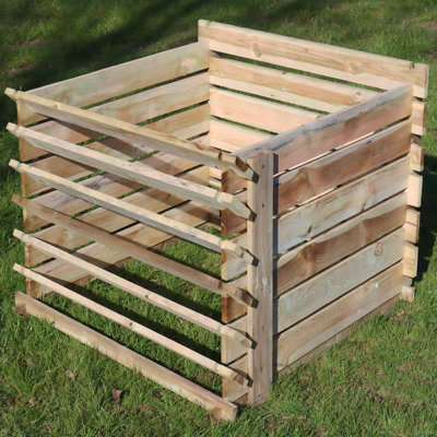 Kylo Easy Fill Wooden Compost Bin Composter 530 Litres