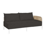 Havana Cane N-Dura Resin Wicker Outdoor Right Arm Facing Sectional