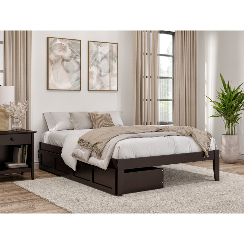 Aayanna Panel Storage Bed, Walnut, Full
