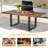 Solid Wood Top Metal Base Dining Table