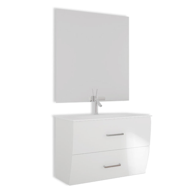 Ralls 32'' Single Bathroom Vanity with Stone Top, White
