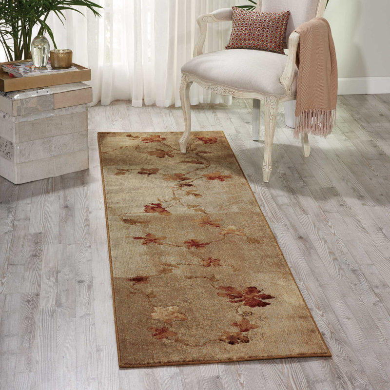 Floral Area Rug, Runner 69 x 244cm