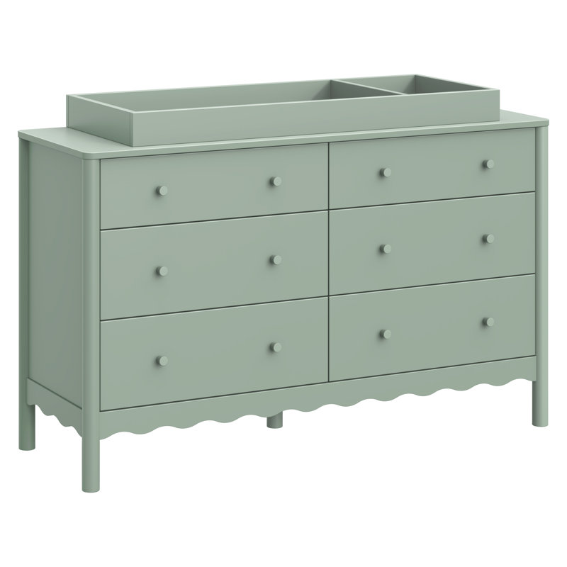 Swell 6-Drawer Assembled Dresser, Green