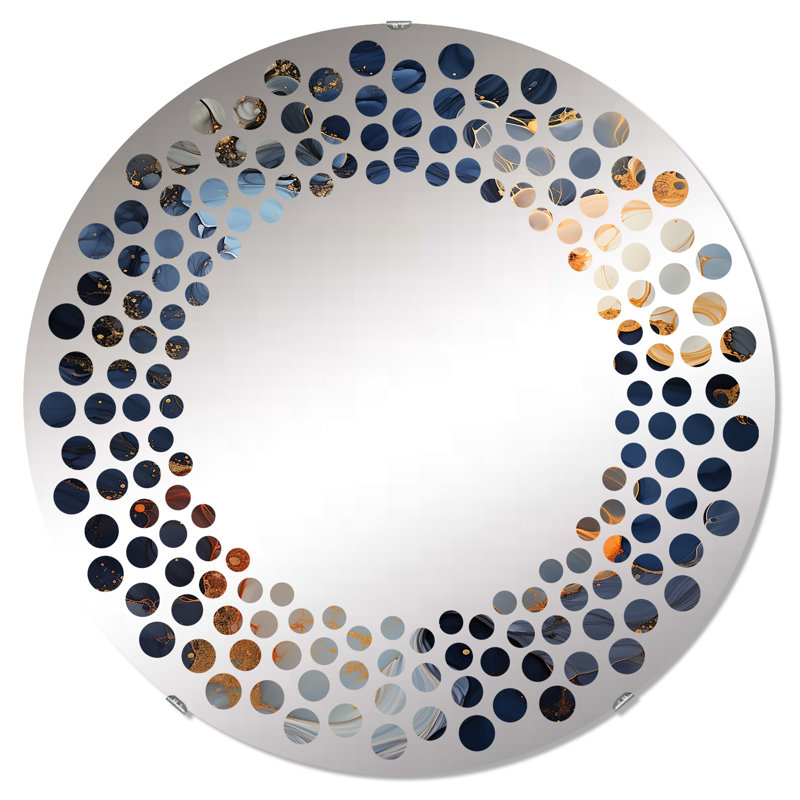 Miroir mural à pois I |, 31,4 po x 31,4 po