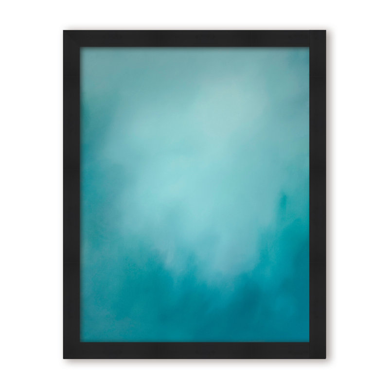 «Coastal Retreat Underwater Clouds XI» par Megan James - reproduction de cadre flottant sur toile, Noir, Framed Print