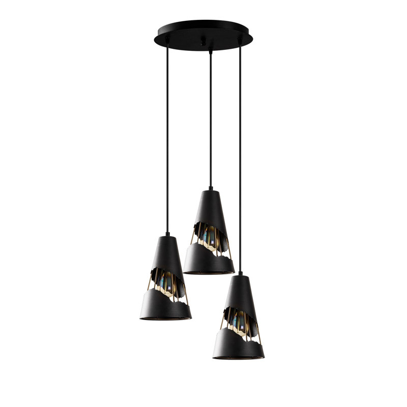 Luminaire suspendu conique à 3 lumières Philo