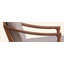 Fauteuil d'appoint en tissu et finition brune