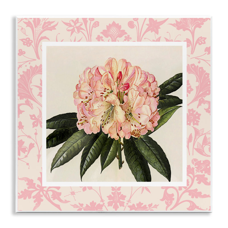 Plaque murale botanique à motif rose, design par Livi Finn