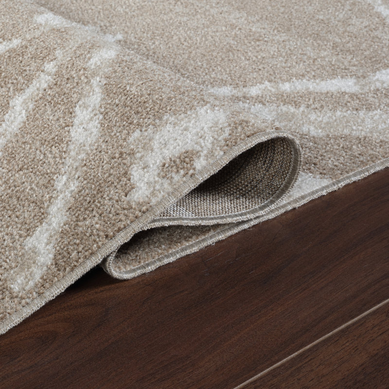 Machine Washable Archie Brown/Beige Rug, Runner 2'6'' x 8'