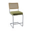 Tabouret de bar / tabouret de bar en acier inoxydable avec dossier en rotin - ensemble de 2-35622324