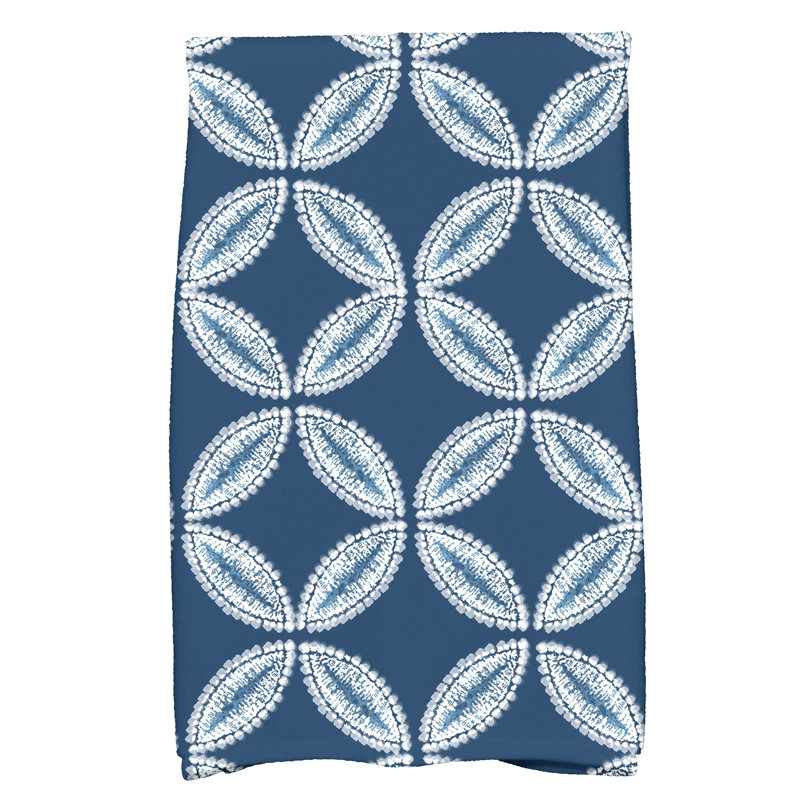 Serviette de thé en sergé de polyester Daedrian, Bleu marine