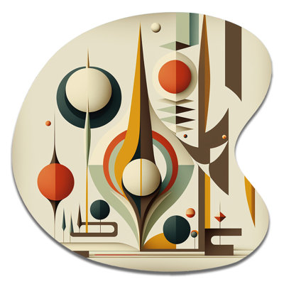 Guillen - Modern Midcentury Drop Shape Assymterical Metal Wall Art