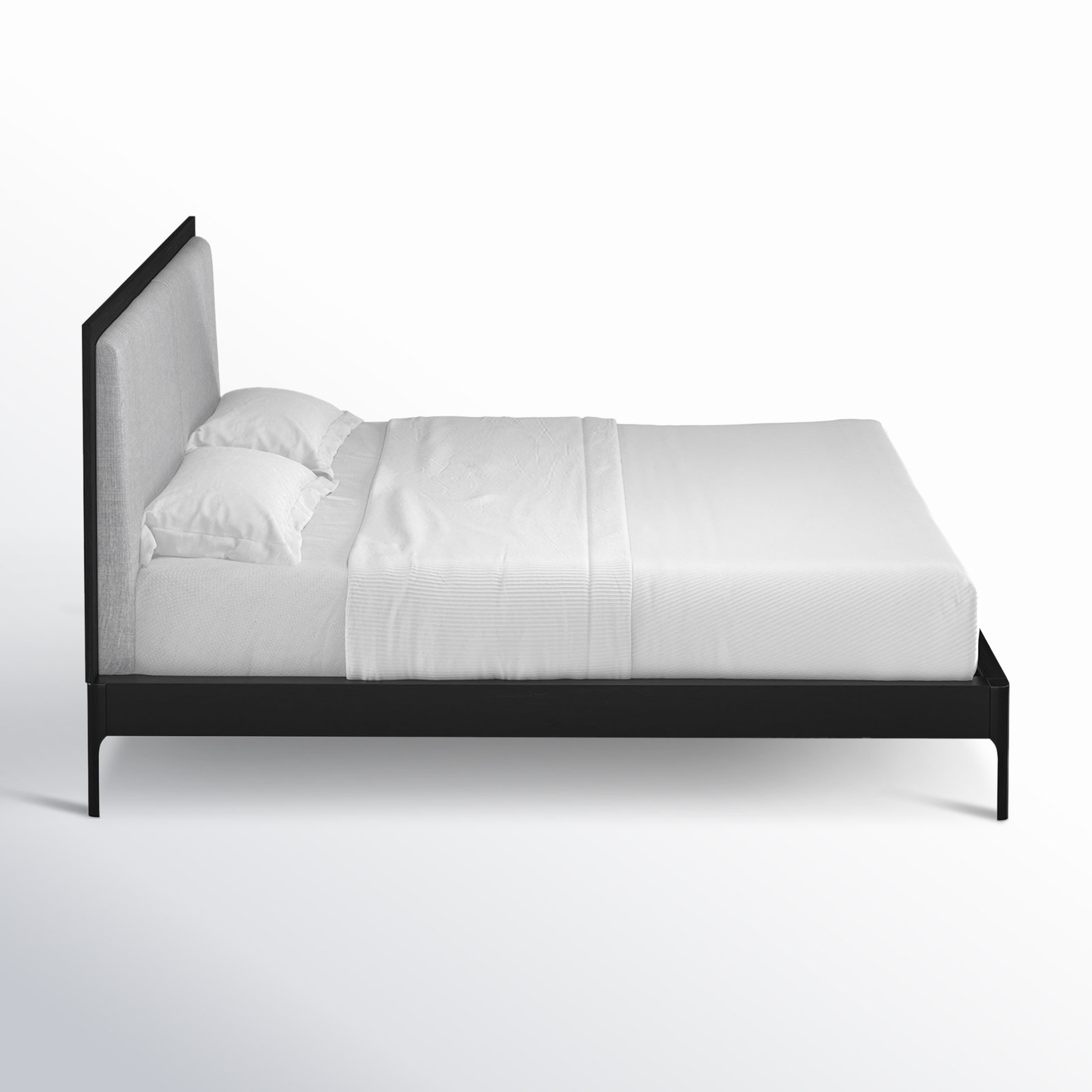 Chisa Upholstered Bed, Black, Full/Double