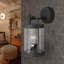 Applique murale extérieure blanche moderne, douille E26 pour ampoule de 60 W max (ampoule non incluse), idéale pour entrée, jardin, couloir ou cour.