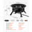 Propane Fire Pit 24-Inch, 53,000 BTU Portable Gas Fire Pit, with Grill Grate & Lava Rocks, Adjustable Flame, Folding Legs,Smokeless Outdoor Firebowl for Camping, Patio, Backyard, Deck, RV, Black