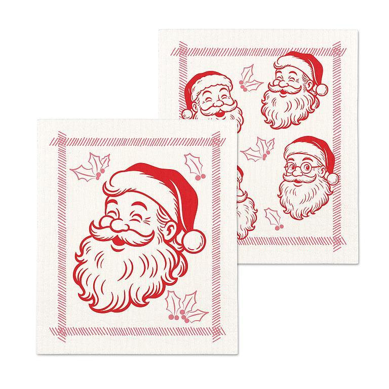 Vaisselle de père Noël rétro. Ensemble de 2