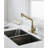 Utility Sink Faucets Single-Handle Pull-Out Laundry Faucet with Dual Spray Function in Stainless Spot Resistant Gold-130621526