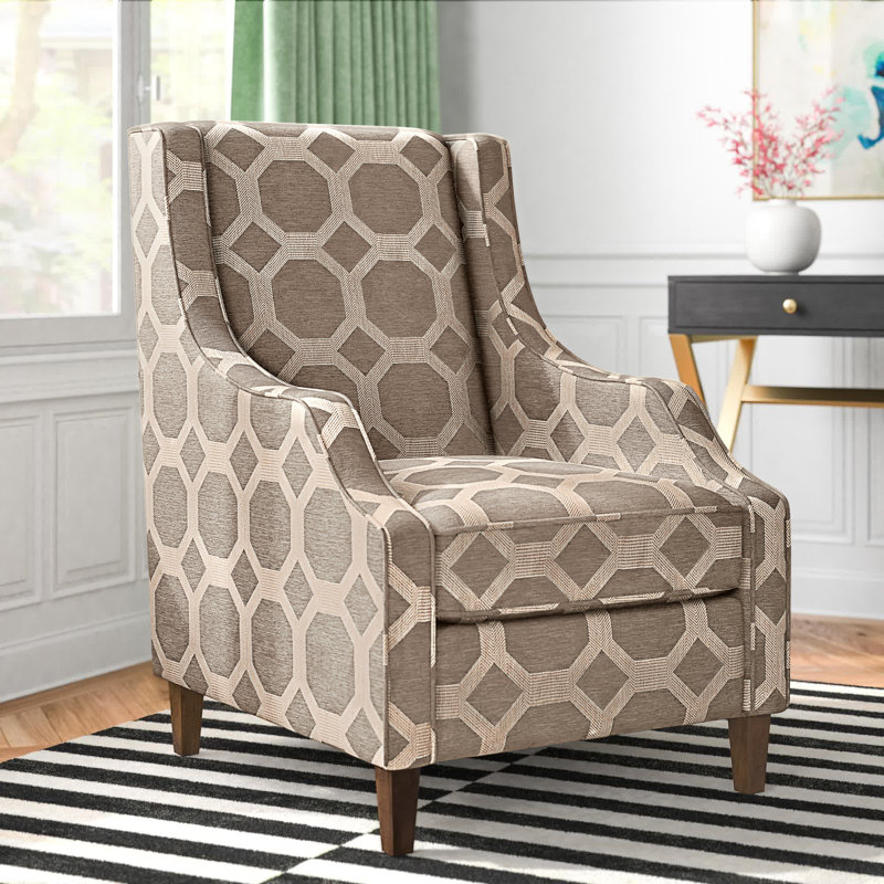 Jeanny 71.12Cm Wide Polyester Wingback Chair, Taupe