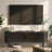 Tv Stand With Storage, 63In Fluted TV Stand Modern Media Console Table Entertainment Center With Sliding Door And Solid Wood Legs For Living Room Bedroom Office Black-1650074797