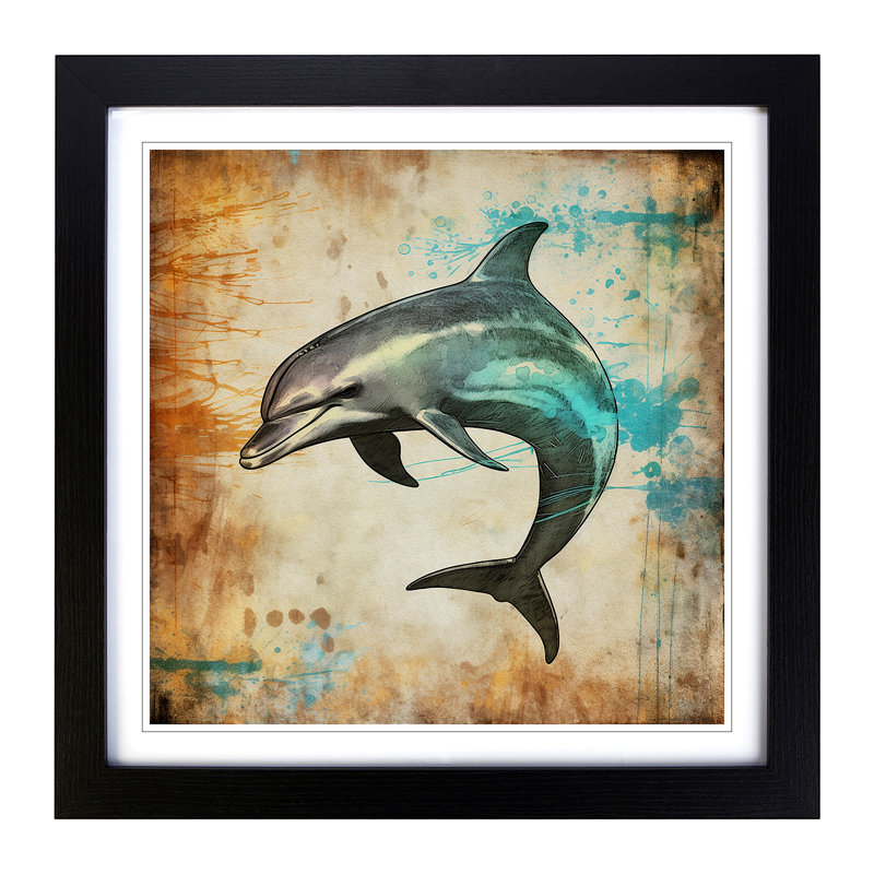 Single Picture Frame Print on Wood, Black
