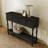 Mid-Century Console Table with 2 Drawers for Entry and Living Room,Black-695418287