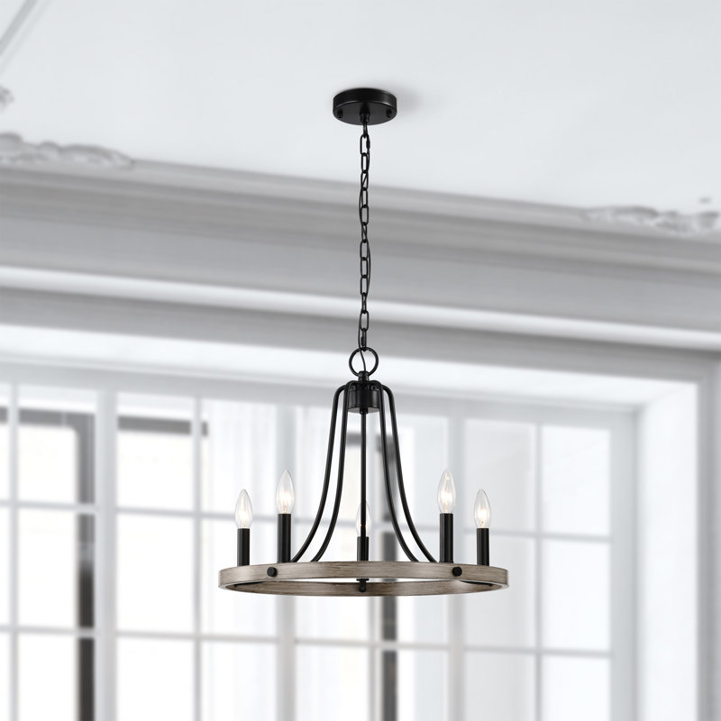 Lustre style campagnard 21 pouces avec 5 lumières Ultan