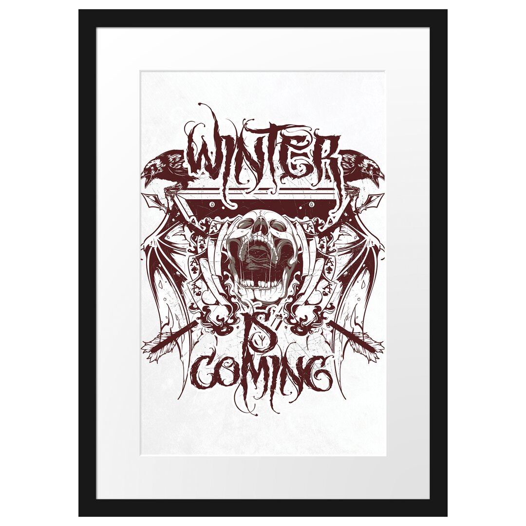 Gerahmtes Poster Winter is Coming Light