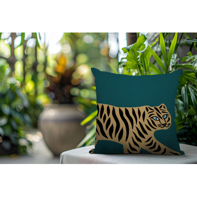 Oreiller carré intérieur / extérieur Gigi Tiger