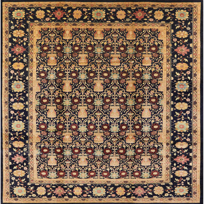 Tapis oriental beige / bleu marine Rosten