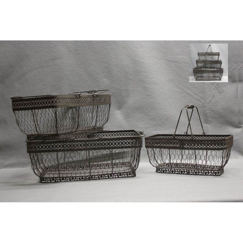 Fleur De Lis Living Decorative Basket