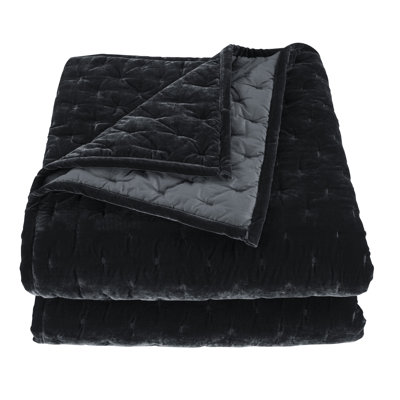 Stella Faux Silk Velvet Classic Chic Modern Rustic Romantic Western 3 Piece Quilt Set