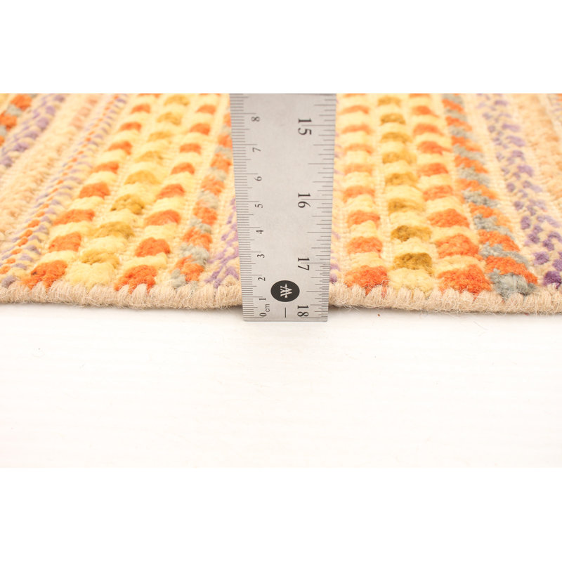 Tapis ivoire en laine noué à la main Amasia
