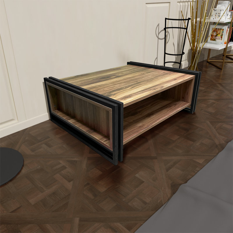Table basse avec rangement de style traîneau