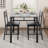 3 Piece Dining Table Set for 2 with Upholstered Chairs - Perfect for Small Spaces-1071391972-1040281645