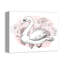 « floral swan », reproduction d’impression sur toile tendue