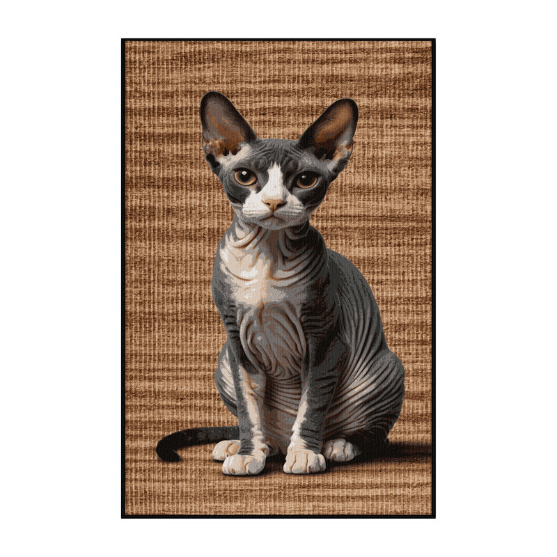 Washable Foldex Cats Area Rug, Rectangle 8' x 12'