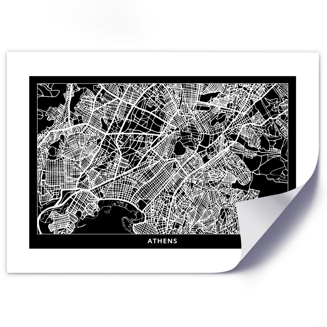 Grafikdruck City Plan Athens