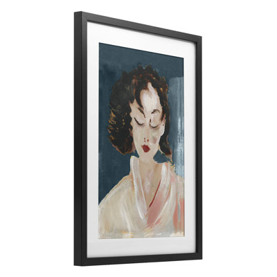 Reproduction abstraite encadrée sous verre vintage, par Casa Cartissi