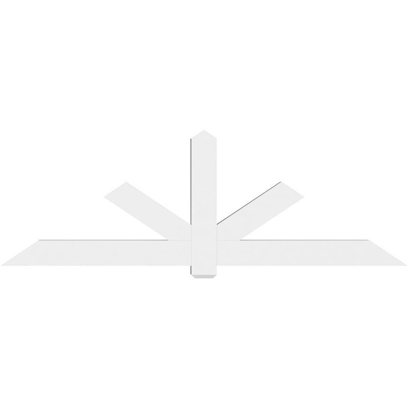 Support de pignon en PVC de qualité architecturale Kennewick, H 32 po x l 96 po (pas : 8/12), P 4 po x F 6 po