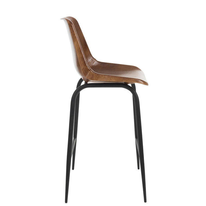 Mccool Upholstered and Faux Leather Bar Stool