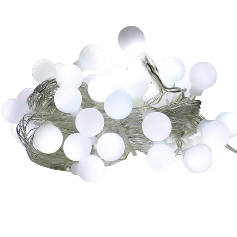  100 ampoules à DEL blanches avec connecteur - 32 pi à brancher, 8 modes d'éclairage, éclairage décoratif intérieur pour les fêtes, les fêtes et la décoration intérieure