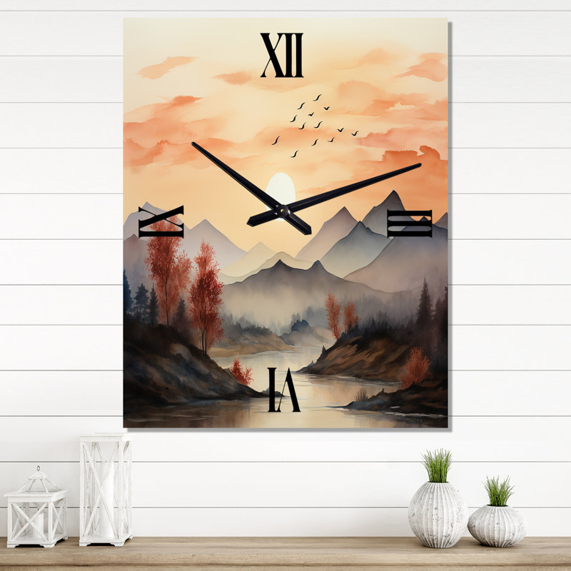 Jennarose - Landscapes Wall Clock, Petit