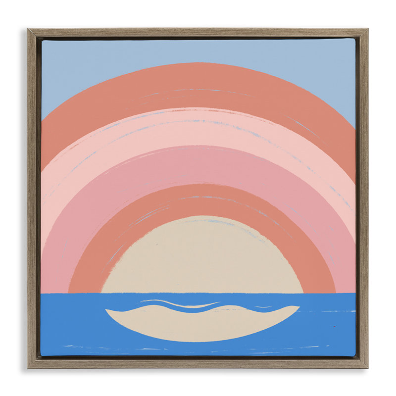 «Ocean Rainbow Reflection» par Carrie Cantwell, Encadrement brun, H 25 po x l 25 po