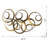 Gold Leaf Wall Feature Element, 38.5X22x4.2", Living Room Office Bedroom Adornment, Robust Metal Structure, Convenient To Install, 100% Iron 38.5X22x4.2" Ornamentation Piece, Decor, Build, Simple