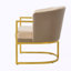 Chaise de lecture rembourrée avec structure en métal doré Modern Accent Chair-130549786