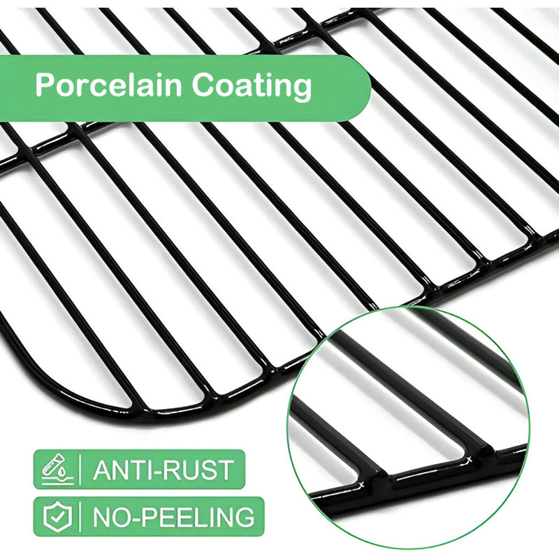 Grille de cuisson en acier de porcelaine de remplacement Quickflame pour barbecue à gaz 3 brûleurs Dyna-Glo DGC310CNP-D