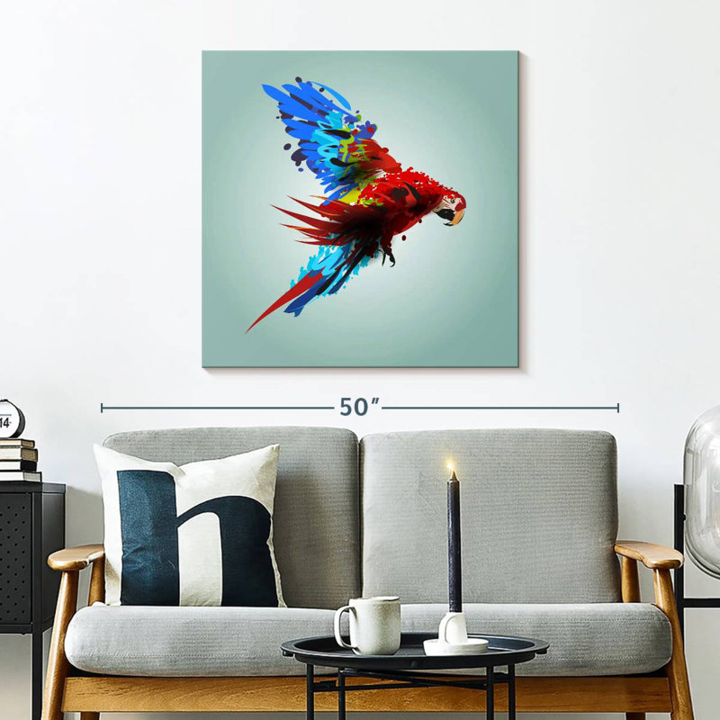 Crowle Scarlet Macaw, 30" H x 30" W