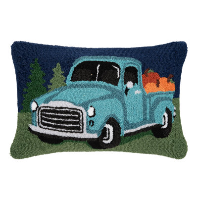 Pumpkin Truck Fal Hooked Pillow