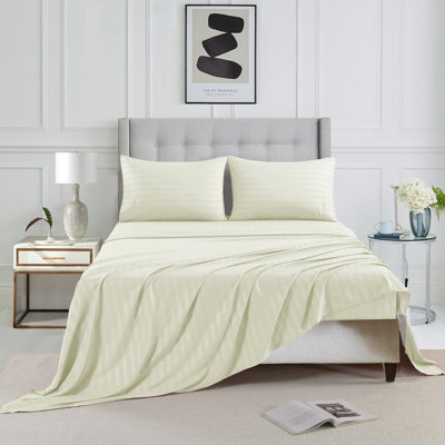 Ensemble de draps à rayures 3/4 pièces